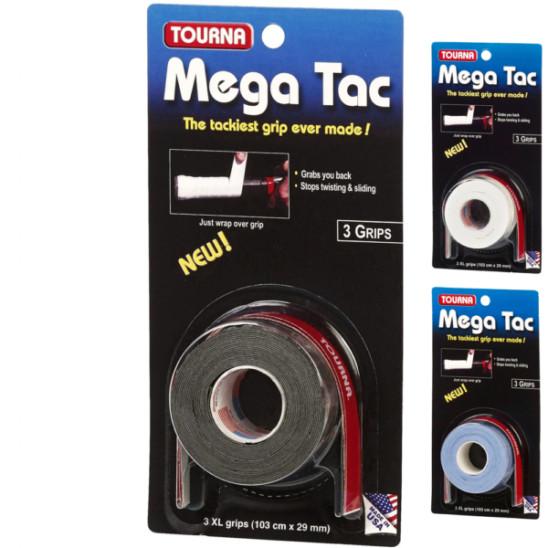 Tourna Grip Mega Tac Overgrip (3 Roll)
