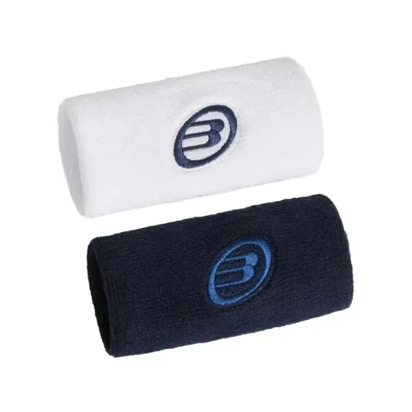 Bullpadel Wristband 2 Pack (White/Navy Blue)
