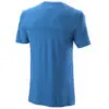 Blue men's competition top, back view
