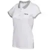 Black polo shirt with white stripes on the collar and sleeves