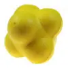 Yellow reaction ball for improving hand-eye coordination in sports training