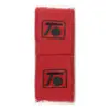 Topspin Logo Wristband XL Red - Promotional image of a red wristband featuring the Topspin logo