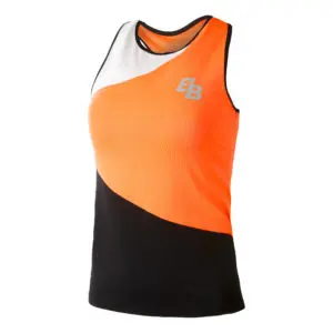 BB Women's Berlin Tank Top in Black and Orange