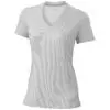 White Striated Cap Sleeve Top