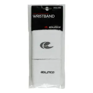 White Solinco Single Wristband for Padel