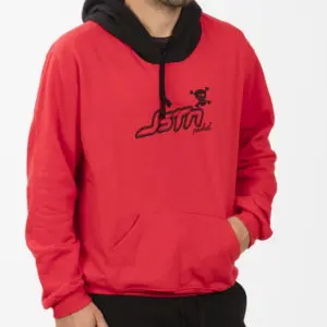 Image of a red hoodie with the brand name 'Inko' prominently featured.