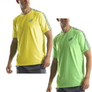 Group of people playing padel tennis at a vibrant outdoor court.