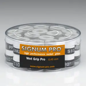 Signum Pro Wet Grip Pro 0.45mm Overgrip (White) 30 Pack