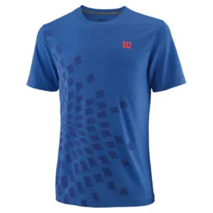 Wilson Mens  Urban Wolf II Aperta Crew T-Shirt (Prince Blue/Maz Blue)