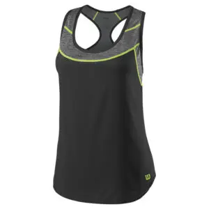 Wilson Womens Urban Wolf II Hybrid Tank Top (Black/Dark Grey)