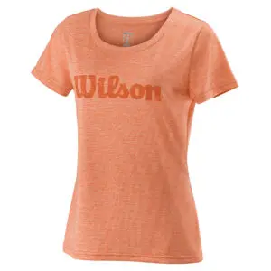 Wilson Womens  Urban Wolf II Script Tech T-Shirt (Orange)