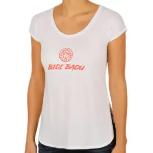 Bidi Badu Rhea Basic Logo Tee - White/Coral