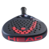 Padel racket with green grip