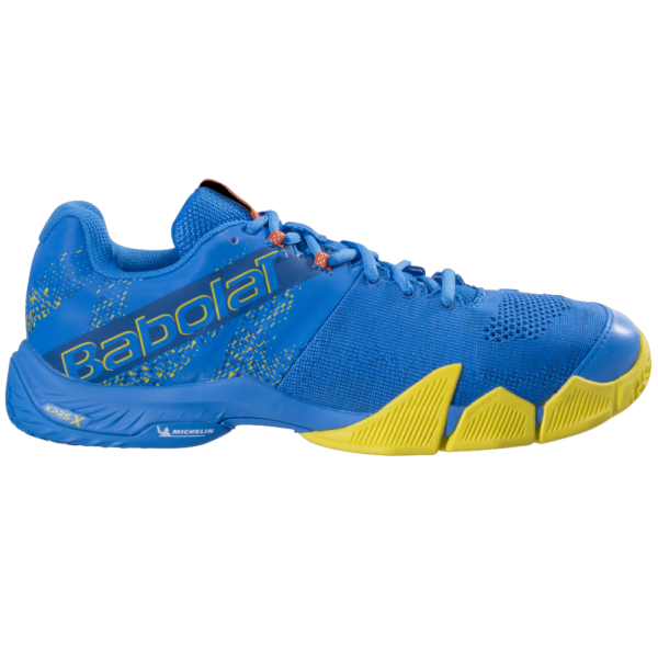 Babolat Mens Movea Padel Shoes (French Blue/Vibrant Yellow) (2024)