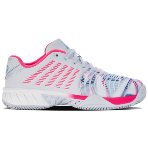 K-Swiss Womens Express Light 3 Padel Shoe (Arctic Ice/White/Neon Pink) (2024)