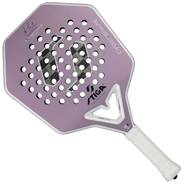 Stiga 18K LW Cybershape Amanda Girdo Edition Padel Racket (Pink)