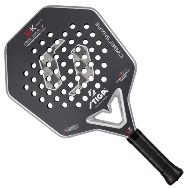 Stiga 18K X Hard Cybershape Padel Racket (Black)