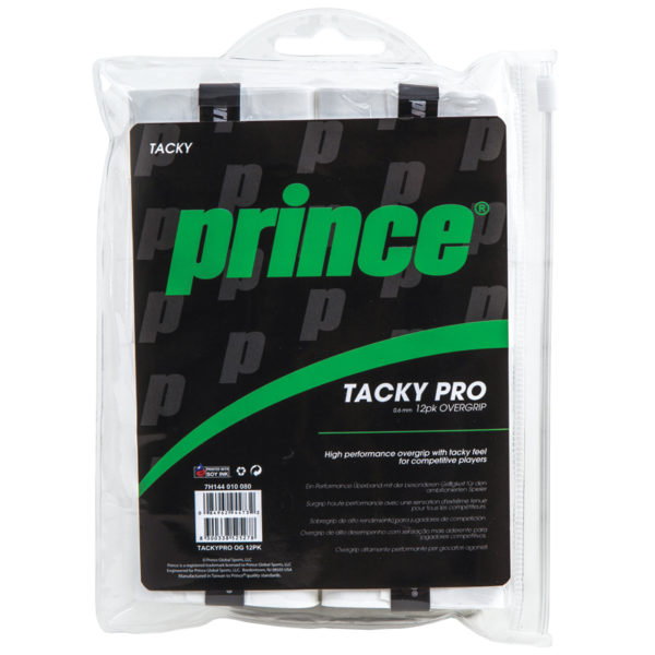 Prince TackyPro Overgrip (White) 12 Pack