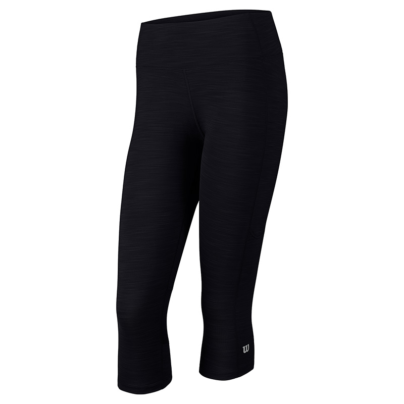 Wilson Womens Rush Capri II Leggings (Black)
