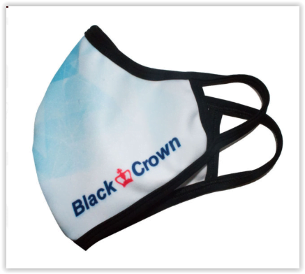 Black Crown Mask (White)