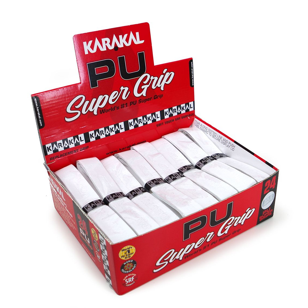 Karakal PU Super Replacement Grip (White) 24 box