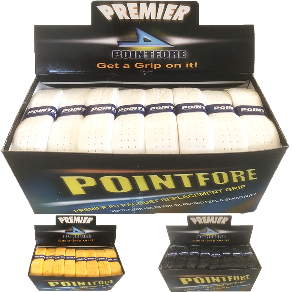 Pointfore Premier Perforated  PU Racket Replacement Grip 24 Box