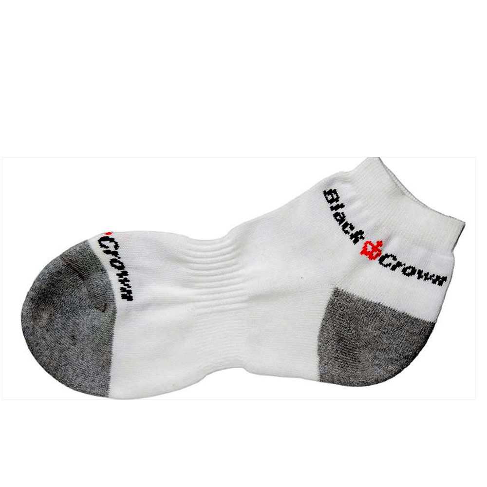 Black Crown Trainer Socks (White/Grey) 35-40 EU