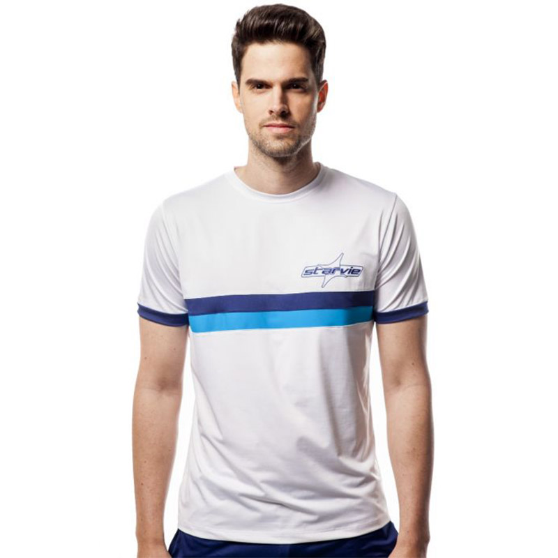 StarVie Mens Sea Stripe T-shirt (Blue/White) - Size: XX-Large
