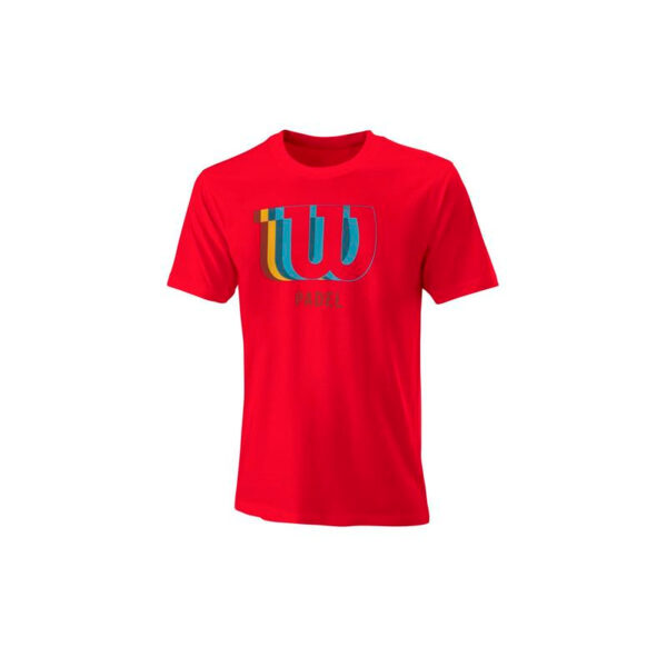 Wilson Mens Padel Blur Tech T-Shirt - Red, Small