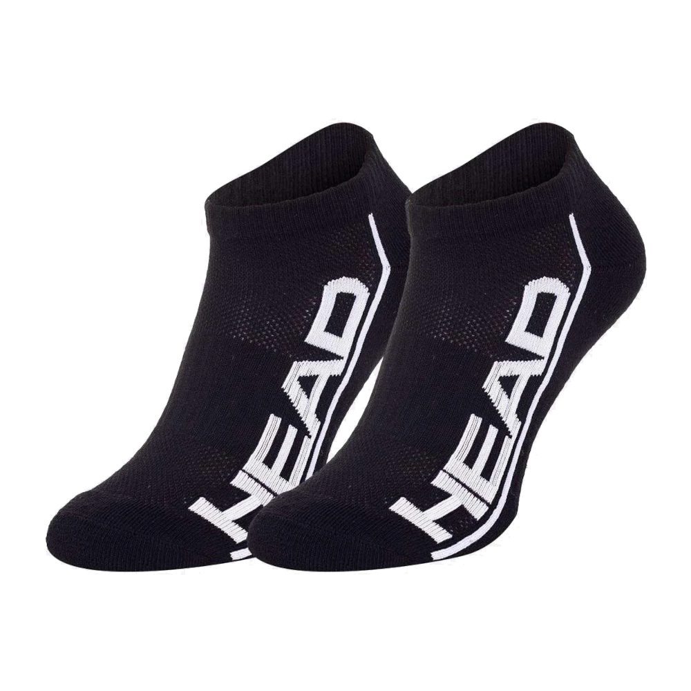 Head Mens Performance Stripe Sneaker Socks Black (2 Pack)