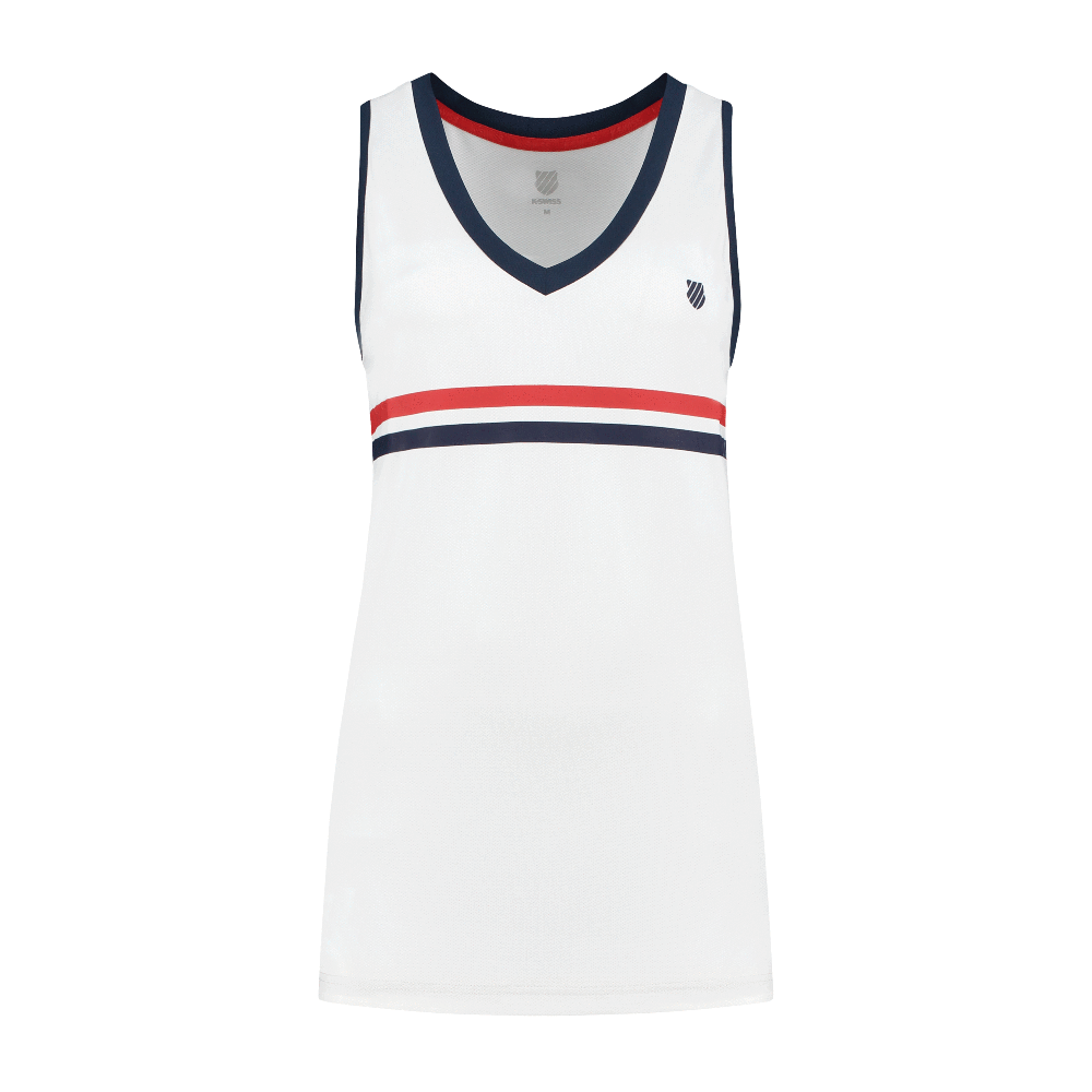 K-Swiss Womens Heritage Sport Tank Top  - Colour: White | Size: Large