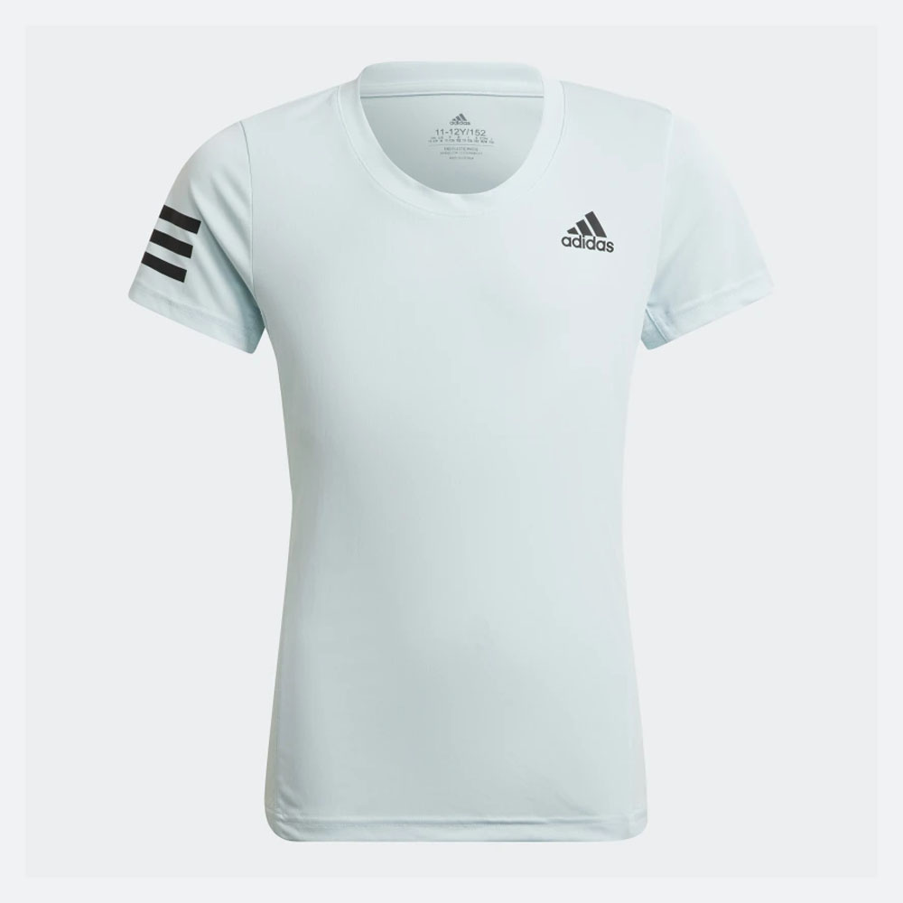 Adidas Girls Club T-Shirt (Almost Blue) - Size: 9-10 Years