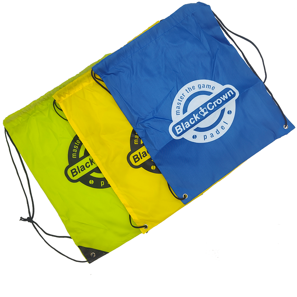 Black Crown Drawstring Bag