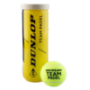 Dunlop Team Padel 3 Ball Tube (Dozen)