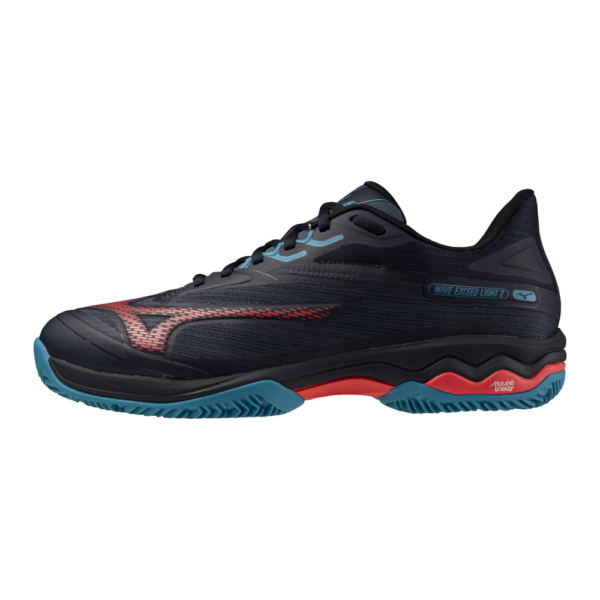 Mizuno Mens Wave Exceed Light 2 Padel Shoes (Salute/Hibiscus/Enamel Blue) 2025