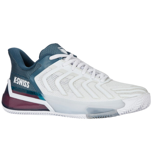 K-Swiss Mens Ultrashot 4 Clay Court Shoes (White/Stargazer/Neon Blaze) 2025