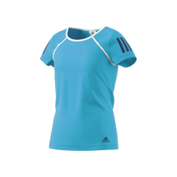Adidas Girls Club T-Shirt (Blue/White) - Size: 7-8Y