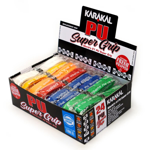 Karakal PU Super Replacement Grip (Assorted) 24 box