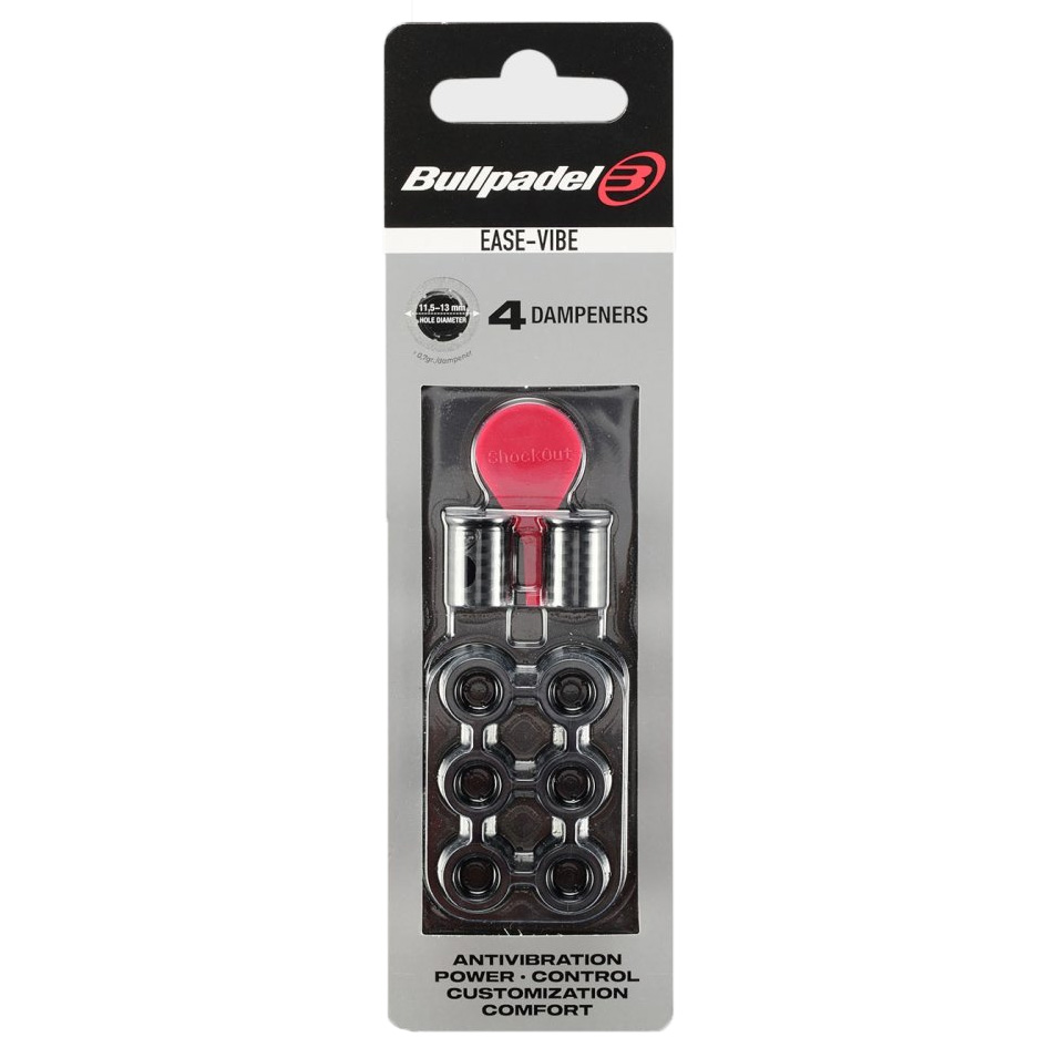 Bullpadel Ease Vibe Black Dampener - Pack of 4