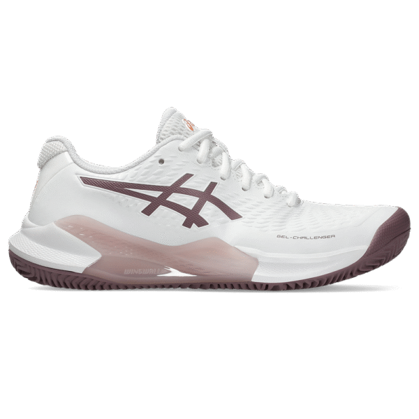 Asics Womens Gel-Challenger 14 Clay Court Shoe (White/Dusty Mauve) - Size: 8 UK