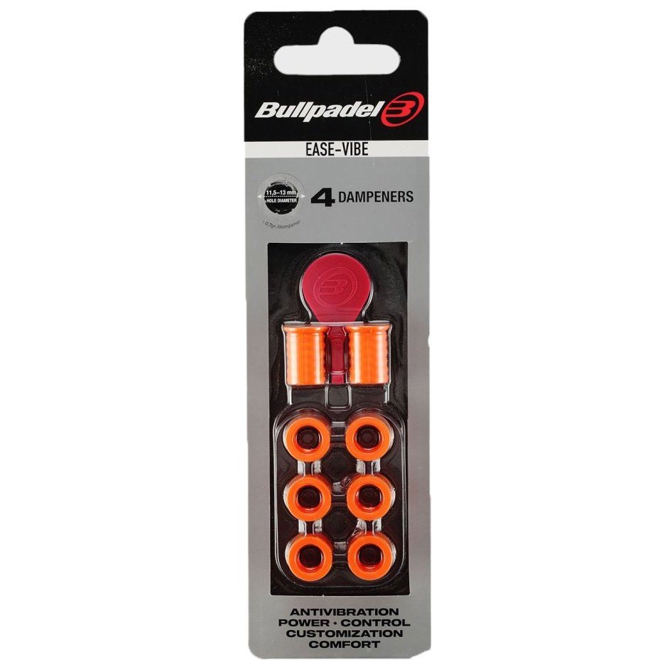Bullpadel Ease Vibe Orange Dampener - Pack of 4