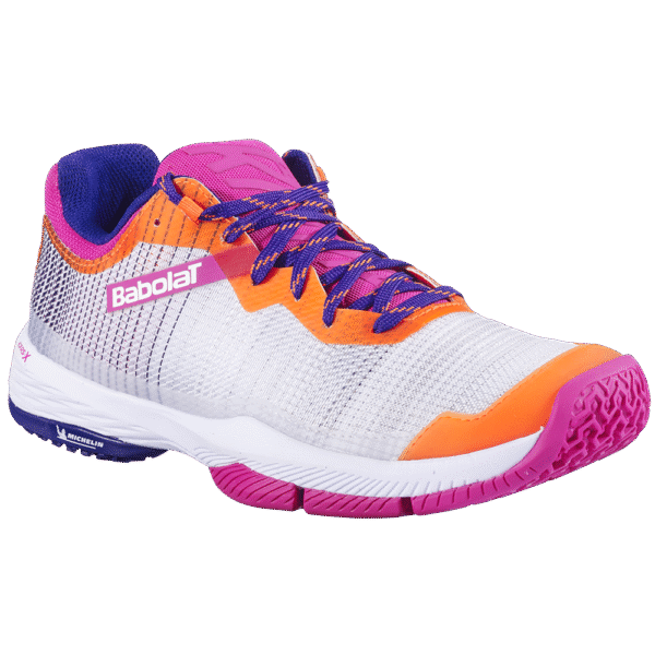Babolat Jet Ritma Womens Padel Shoes (Grey/Pink Peacock)