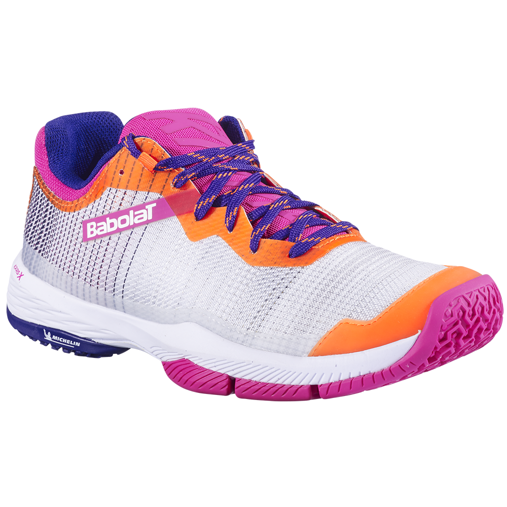 Babolat Jet Ritma Womens Padel Shoes (Grey/Pink Peacock)