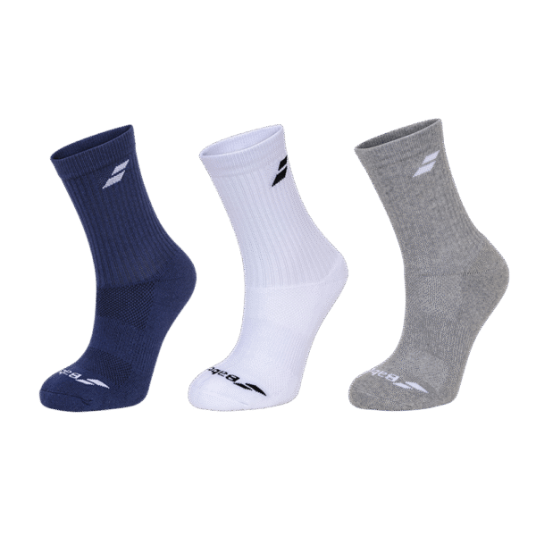 Babolat Socks (3 Pairs) (White/Estate Blue/Grey)