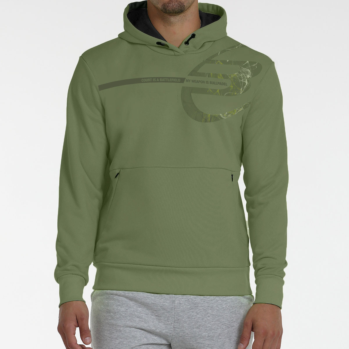 Bullpadel Mens Baiona Hoody (Khaki) - Size: Small