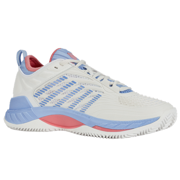 K-Swiss Womens Hypercourt Supreme 2 HB All Court Shoe (Bright White/Open Air/Strawberry Ice) (2024) - Size 7 UK