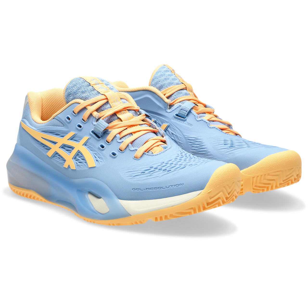 Asics Womens Gel-Resolution X Padel Shoe (Stone Wash/Orange Glow) 2025  – Size: 7 UK
