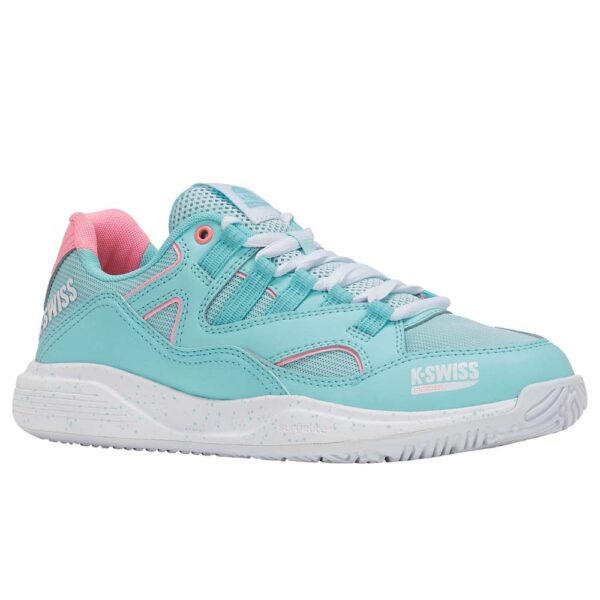 K-Swiss Womans Tura Team Padel Shoes (Soft Neon Blue/White/Blue Glow) 2026