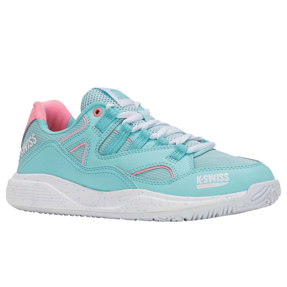 K-Swiss Womans Tura Team Padel Shoes (Soft Neon Blue/White/Blue Glow) 2026
