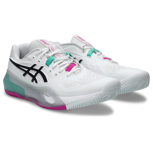 Asics Mens Gel-Resolution X Clay Court Shoe (White/Aurora Green) 2026